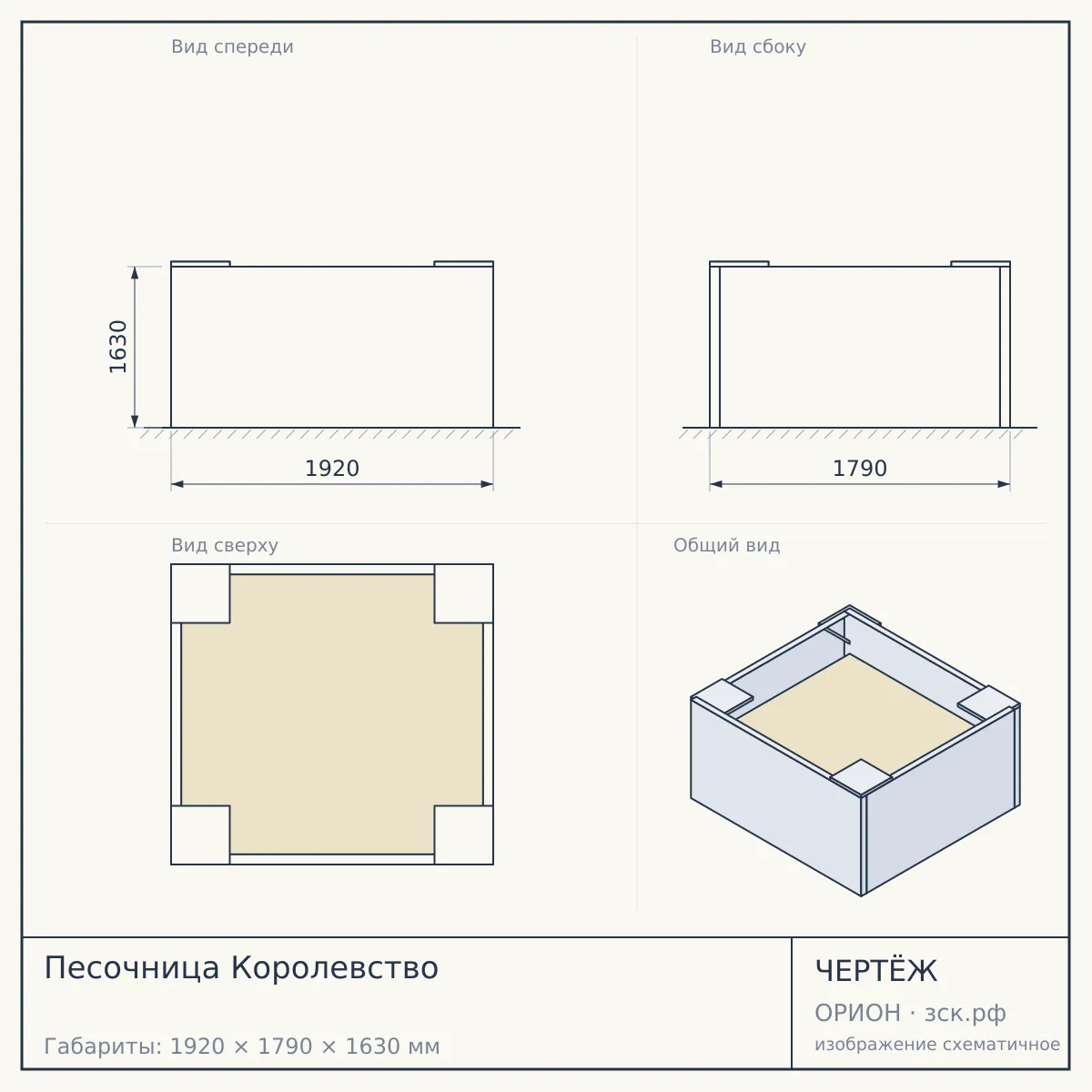 Песочница Королевство — чертёж